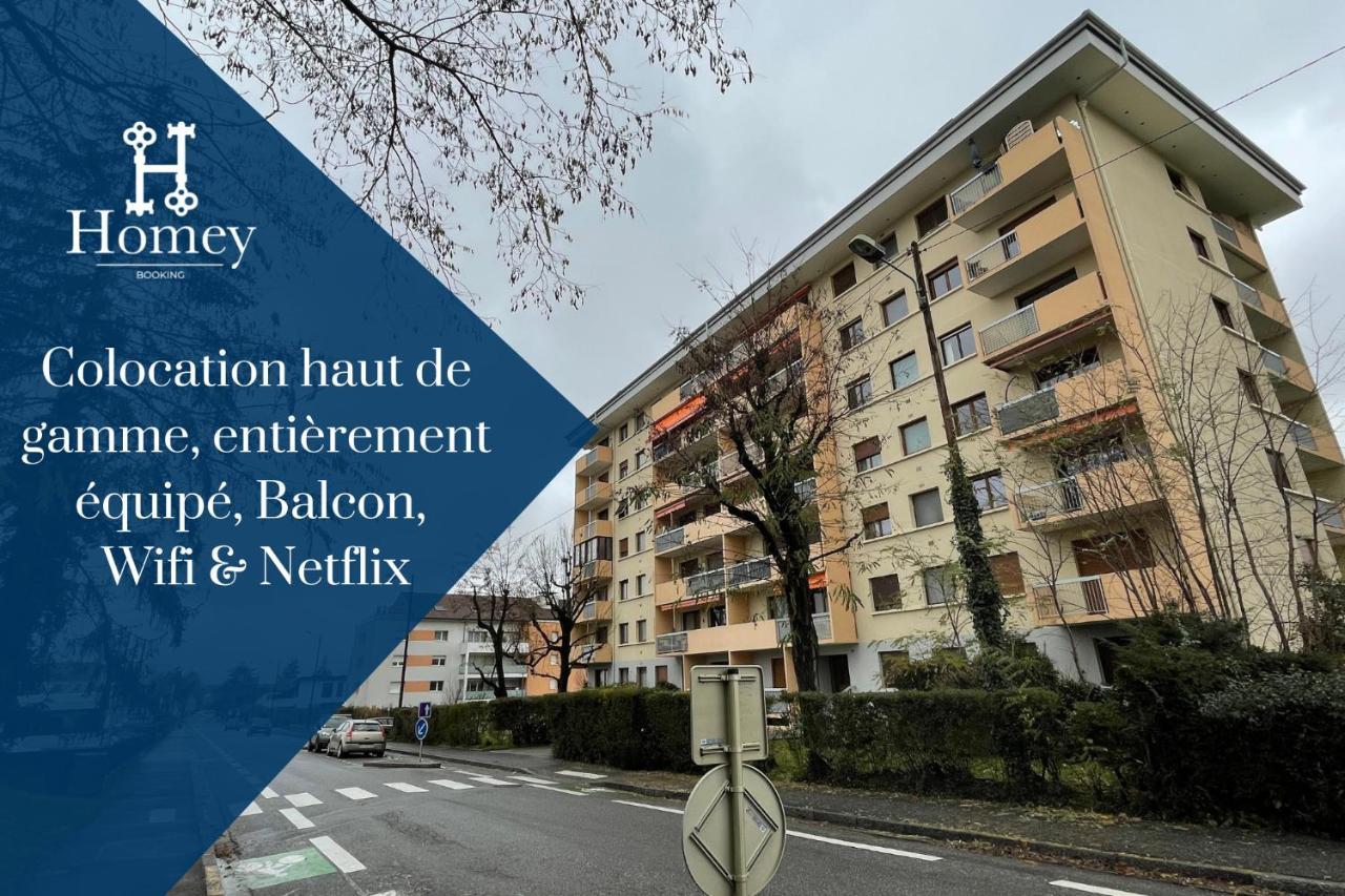 Homey La Coloc Mugi - Colocation Haut De Gamme - Chambres Privees - Balcon - Wifi Et Netflix - Proche Transports Commun Annemasse Extérieur photo